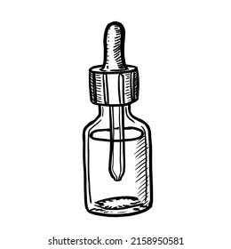 Ilustración vectorial del frasco gotoso aislada en fondo blanco