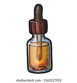 Dropper bottle vector illustration isolated on white background