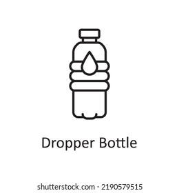 Dropper Bottle vector outline Icon Design illustration. Sports And Awards Symbol on White background EPS 10 File