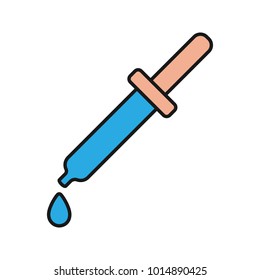 Dropper Color Icon. Pipette. Nasal Or Eye Drops. Isolated Vector Illustration