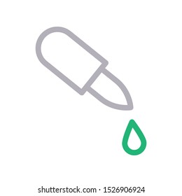 dropper colour line vector icon