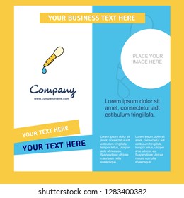 Dropper Company Brochure Template. Vector Busienss Template