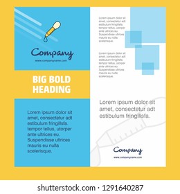 Dropper Company Brochure Title Page Design. Company profile, annual report, presentations, leaflet Vector Background