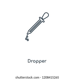 Dropper concept line icon. Linear Dropper concept outline symbol design. This simple element illustration can be used for web and mobile UI/UX.