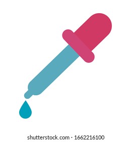 dropper counter flat style icon vector illustration design
