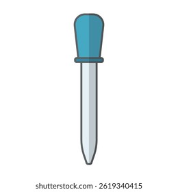 Dropper flat color icon vector image for health beauty and science design