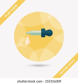 dropper flat icon with long shadow