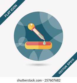 dropper flat icon with long shadow