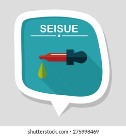 dropper flat icon with long shadow