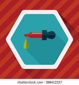 dropper flat icon with long shadow