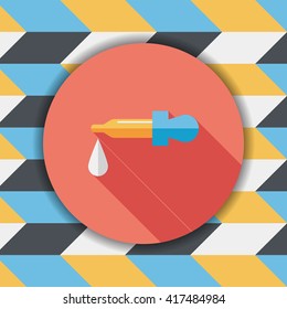 dropper flat icon with long shadow