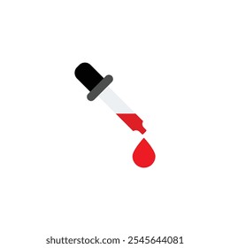 Dropper Flat Icon auf weißem Hintergrund