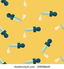 dropper flat icon seamless pattern background