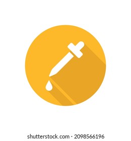 Dropper flat icon with shadow
