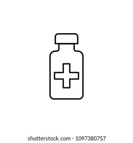 dropper fluid line icon. Element of simple medicine icon for mobile concept and web apps. Thin line dropper fluid icon can be used for web and mobile