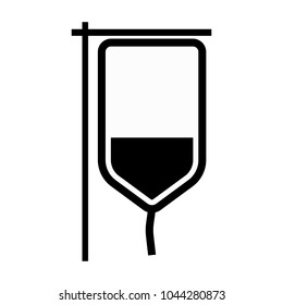 Dropper with glucose. Icon