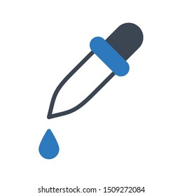 dropper glyph colour vector icon