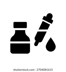 Gráfico de Vector de ilustración de icono de glifo de cuentagotas. Gráfico simple del Vector de la ilustración del elemento, conveniente para el App, los Sitios web, y las presentaciones aisladas en el fondo blanco