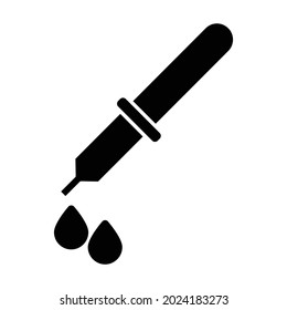 Icono vectorial de estilo glifo gotero que puede modificar o editar fácilmente 