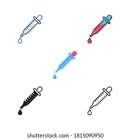 dropper, health and medicine icon