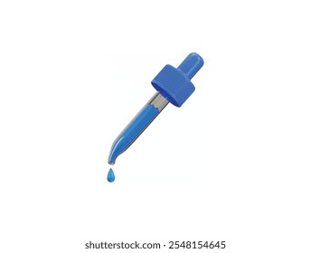 Dropper icon 3d rendering vector illustration