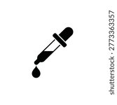 Dropper icon black silhouette on white background