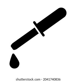 Dropper Icon. Black Stencil Design. Vector Illustration.