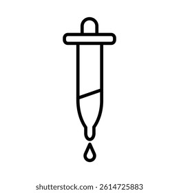Dropper icon black and white vector sign
