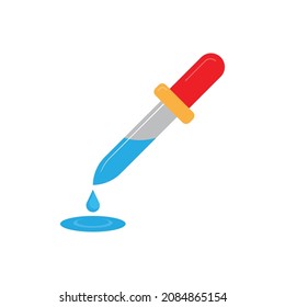 Diseño de icono de gotero aislado en fondo blanco
