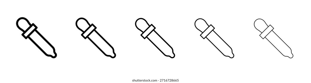 Diseño del icono del cuentagotas, logotipo, App, interfaz de usuario. Ilustración vectorial, EPS