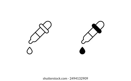Dropper icon design with white background stock illustration