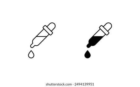 Dropper icon design with white background stock illustration