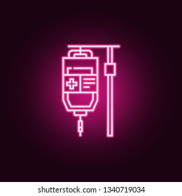 dropper icon. Elements of Cancer day in neon style icons. Simple icon for websites, web design, mobile app, info graphics