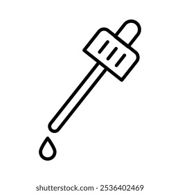 Dropper-Symbol Flache Kunstgrafik in Umrissen