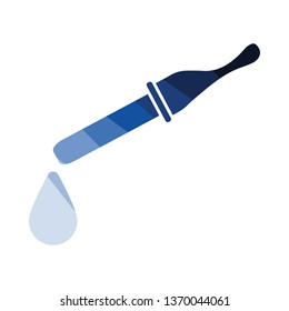 Icono de Dropper. Diseño de color plano. Ilustración vectorial.