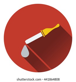 Dropper icon. Flat color design. Vector illustration.