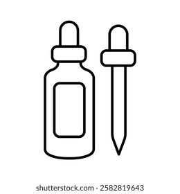 dropper icon Flat isolated outline sign