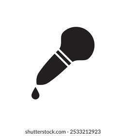 Ícone do conta-gotas Ilustração em linha plana