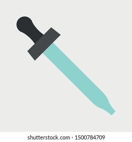 Dropper Icon, Flat Style. - Vector