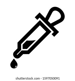 dropper icon isolated sign symbol vector illustration - high quality black style vector icons
