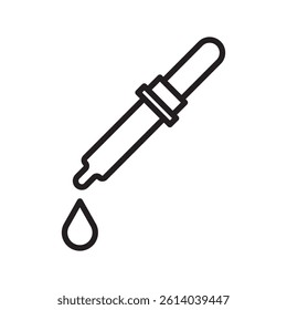 Dropper icon line art vector