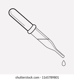 Dropper icon line element. Vector illustration of dropper icon line isolated on clean background for your web mobile app logo design.