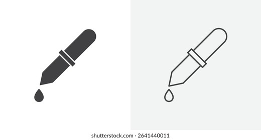 Dropper icon Line graphics illustration
