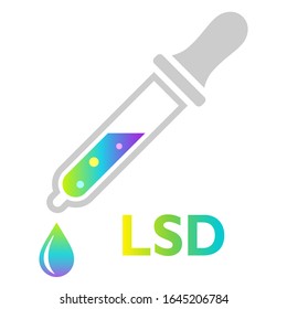 Dropper icon with lsd liquid narcotic