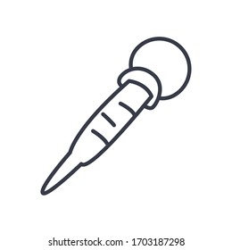 dropper icon over white background, line style, vector illustration