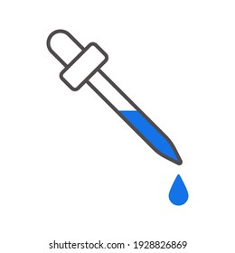 dropper icon. Pipette icon. Medicine dropper sign. vector illustration