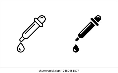 dropper icon set, Pipette icon, Medicine dropper sign. vector illustration on white background. EPS 10