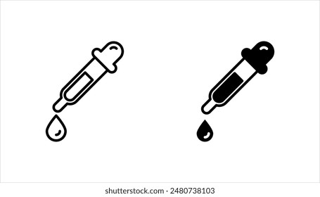 dropper icon set, Pipette icon, Medicine dropper sign. vector illustration on white background. EPS 10