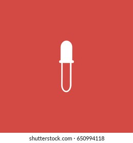 dropper icon. sign design. red background