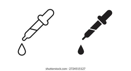 Dropper icon in simple flat trend modern graphic design abstract logotype element
